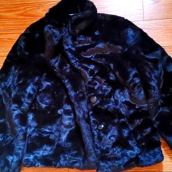 FLUFFY COAT STYLISH JACKET WITH MATCHING DESIGN SCARF - Picture 2 of 10